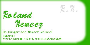 roland nemecz business card